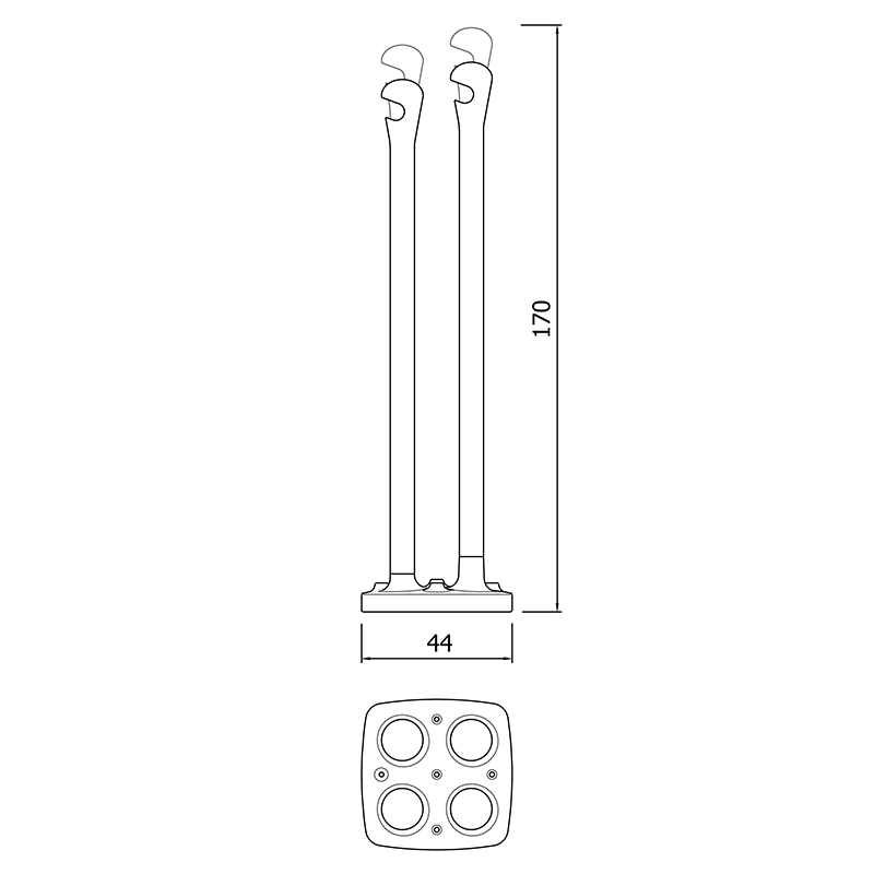 Kalimera free-standing coat stand - orange 3